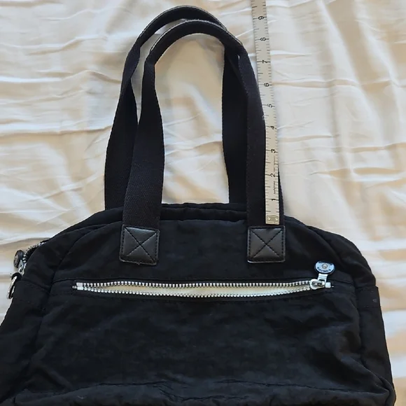 Kipling Black Handbag with Silver Zipper - Picture 9 of 17